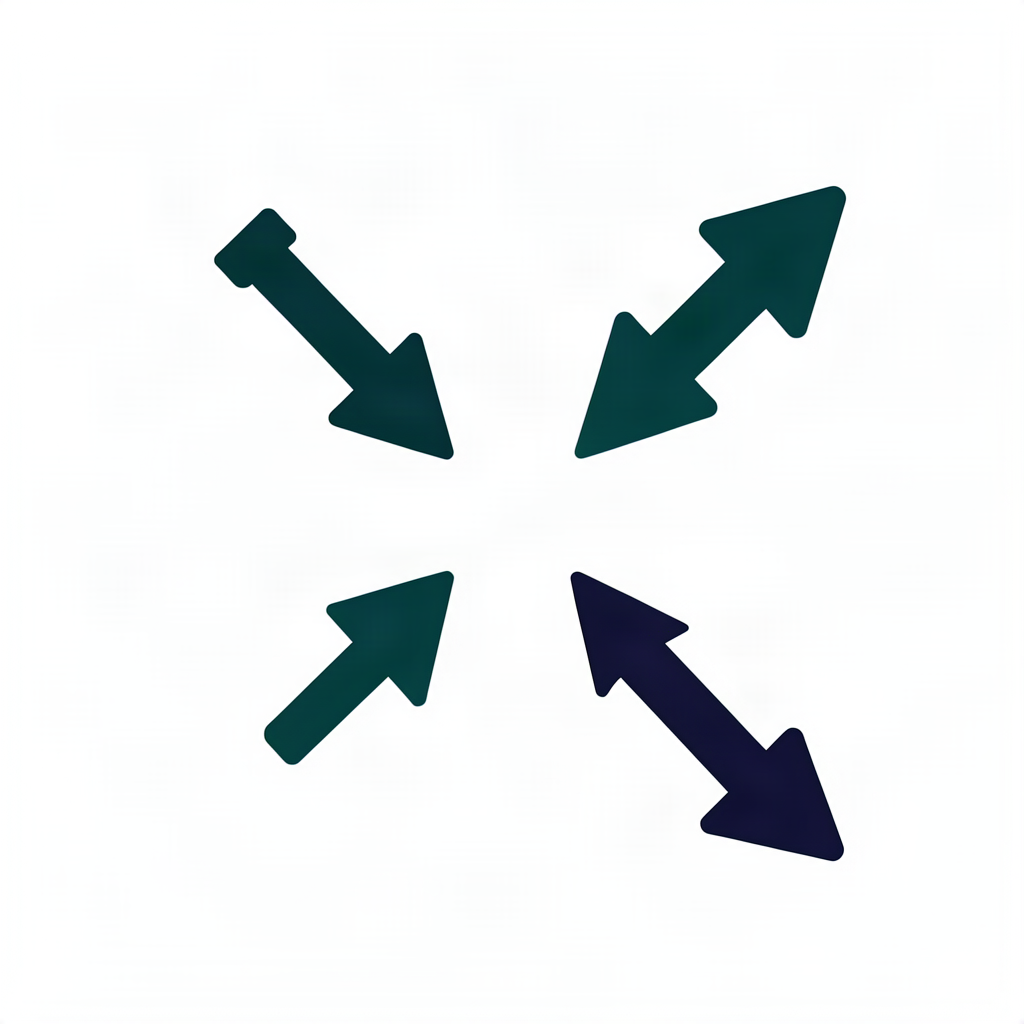 Four degrees of freedom - compass arrows showing Exit, Error Recovery, Price Stability, Data Control